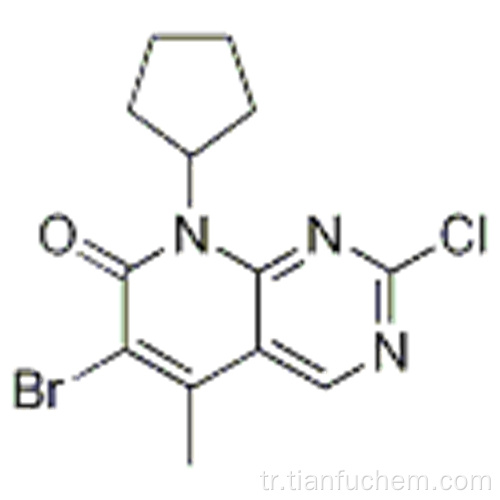 6-Bromo-2-kloro-8-siklopentil-5-metilpirido [2,3-d] pirimidin-7 (8H) -on CAS 1016636-76-2